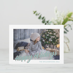Cartes Pour Fêtes Annuelles Photo Joyeux Noël écriture Rétro Mignonne Pastel