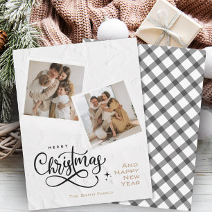 Cartes Pour Fêtes Annuelles Photo Joyeux Noël Joyeux minimaliste moderne