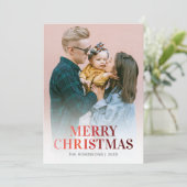 Cartes Pour Fêtes Annuelles Photo Joyeux Noël moderne (Debout devant)