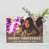 Cartes Pour Fêtes Annuelles Photo Joyeux Noël moderne (Debout devant)