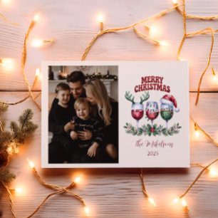 Cartes Pour Fêtes Annuelles Photo Joyeux Noël Vin