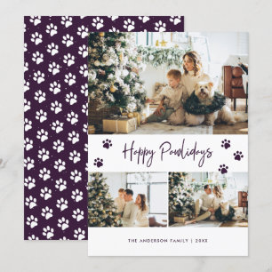 Cartes Pour Fêtes Annuelles Photo Joyeux Pawlidays Card du propriétaire d'un a