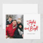Cartes Pour Fêtes Annuelles Photo Joyful Bright. Noël (Devant / Derrière)