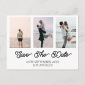 Cartes Pour Fêtes Annuelles Photo mariage noir blanc Enregistrer la date (Devant)