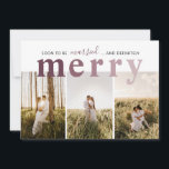 Cartes Pour Fêtes Annuelles Photo mariée et joyeux nouvelle mariée<br><div class="desc">Bientôt Marié et Joyeux Nouveau marié 3 Photo Holiday Card. Ce design chic et tendance à base de polices de caractères bordeaux est extrêmement moderne et classique. Modifiez la photo modèle pour vous-même et customisez le texte sur l'avant et le dos de la carte. Si vous souhaitez modifier la couleur...</div>
