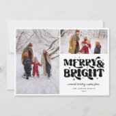 Cartes Pour Fêtes Annuelles Photo Merry & Bright Retro 2 (Devant)