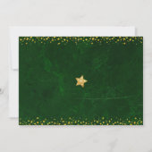 Cartes Pour Fêtes Annuelles Photo Merry Bright Script Green Gold Parties scint (Dos)