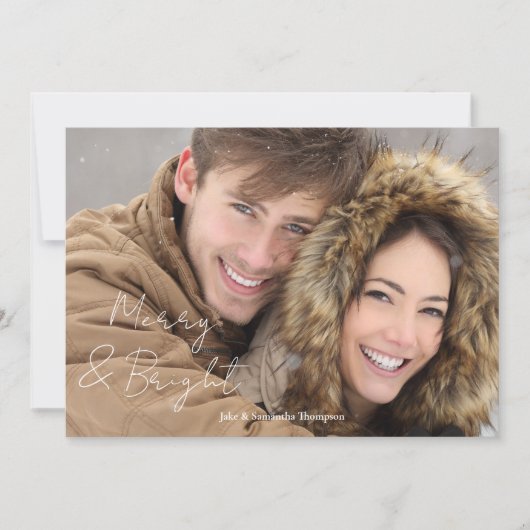 Cartes Pour Fêtes Annuelles Photo Merry et Bright (Devant)