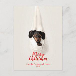 Cartes Pour Fêtes Annuelles Photo mignonne de Noël de chiot de famille
