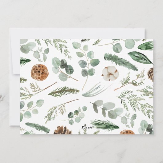 Cartes Pour Fêtes Annuelles Photo minimale moderne Noël élégant script (Dos)