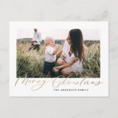 Cartes Pour Fêtes Annuelles Photo minimale moderne Noël élégant script Holi (Devant)