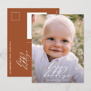 Cartes Pour Fêtes Annuelles Photo minimale moderne Noël élégant vacances