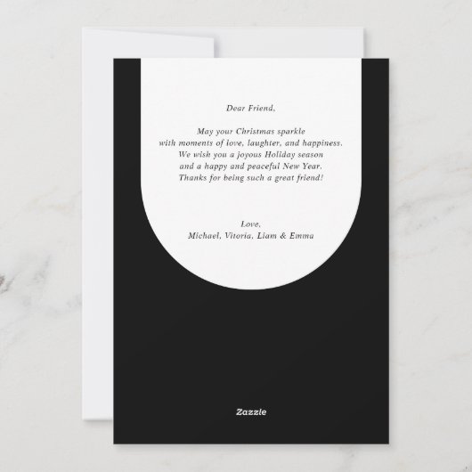 Cartes Pour Fêtes Annuelles Photo minimale pour Bonne Année (Dos)