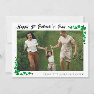 Cartes Pour Fêtes Annuelles Photo minimaliste de la fête du shamrock st. Patri