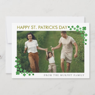 Cartes Pour Fêtes Annuelles Photo minimaliste de la fête du shamrock st. Patri