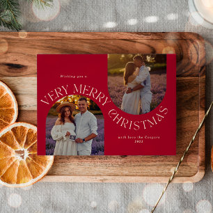Cartes Pour Fêtes Annuelles Photo minimaliste de script moderne simple