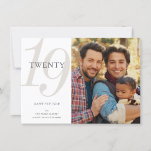 Cartes Pour Fêtes Annuelles Photo minimaliste moderne de vacances de bonne