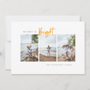Cartes Pour Fêtes Annuelles Photo minimaliste moderne joyeuse et brillante
