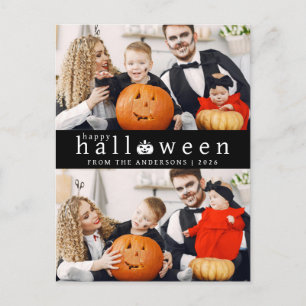 Cartes Pour Fêtes Annuelles Photo Minimaliste Moderne Joyeux Halloween Effraya