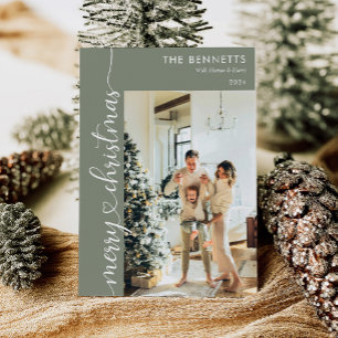 Cartes Pour Fêtes Annuelles Photo minimaliste moderne Joyeux Noël