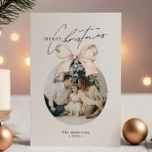Photo minimaliste moderne joyeux ornement de Noël