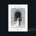 Cartes Pour Fêtes Annuelles Photo minimaliste Noël moderne<br><div class="desc">Carte de Noël moderne avec un design simple et minimal avec "joyeux noël" au-dessus de votre photo et de vos noms ci-dessous.</div>