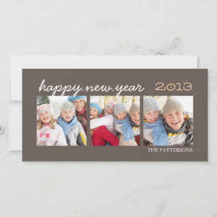 Cartes Pour Fêtes Annuelles Photo Mocha Photocard de la Nouvelle-Année