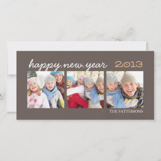 Cartes Pour Fêtes Annuelles Photo Mocha Photocard de la Nouvelle-Année