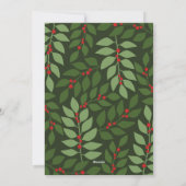 Cartes Pour Fêtes Annuelles Photo modern berries joy branches Christmas (Dos)