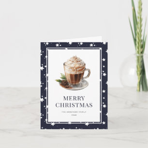 Cartes Pour Fêtes Annuelles Photo moderne au chocolat chaud Joyeux Noël Card