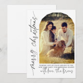 Cartes Pour Fêtes Annuelles Photo moderne avec Arch (Devant / Derrière)