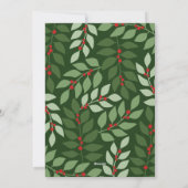 Cartes Pour Fêtes Annuelles Photo moderne baies eucalyptus branches Noël (Dos)