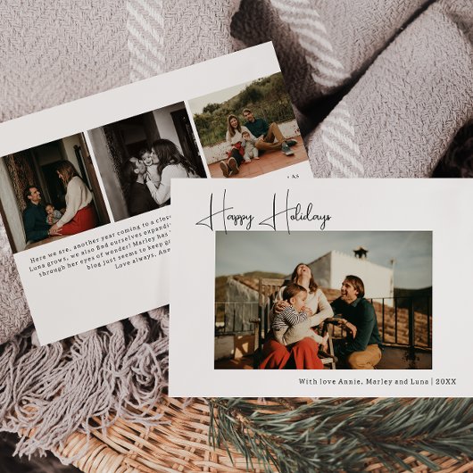 Cartes Pour Fêtes Annuelles Photo moderne Boho Four Happy