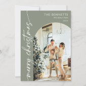 Cartes Pour Fêtes Annuelles Photo moderne Boho Joyeux Arche de Noël (Devant)