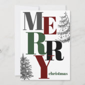 Cartes Pour Fêtes Annuelles Photo moderne Bold Joyeux Noël (Devant)