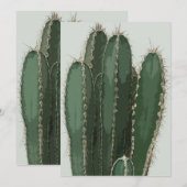 Cartes Pour Fêtes Annuelles photo moderne cactus vert (Devant / Derrière)