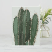 Cartes Pour Fêtes Annuelles photo moderne cactus vert (Debout devant)