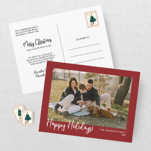 Cartes Pour Fêtes Annuelles Photo Moderne de Vœux Joyeux Noël et Nouvel An en