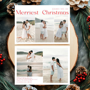 Cartes Pour Fêtes Annuelles Photo moderne des couples de Noël les plus heureux