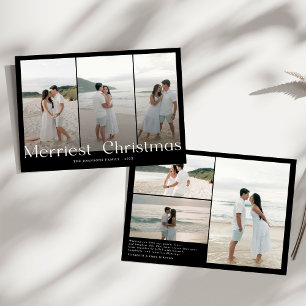 Cartes Pour Fêtes Annuelles Photo moderne des couples de Noël les plus heureux