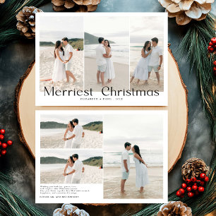 Cartes Pour Fêtes Annuelles Photo moderne des couples de Noël les plus heureux