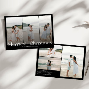 Cartes Pour Fêtes Annuelles Photo moderne des couples de Noël les plus heureux