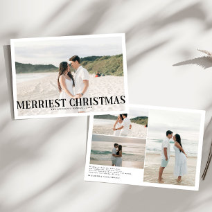 Cartes Pour Fêtes Annuelles Photo moderne des couples de Noël les plus heureux
