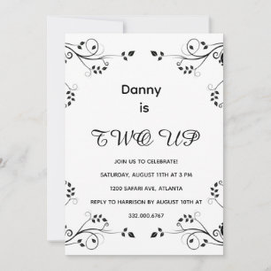 Cartes Pour Fêtes Annuelles Photo moderne du 2e anniversaire