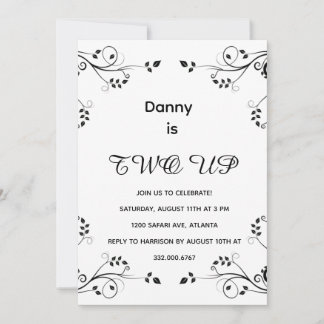 Cartes Pour Fêtes Annuelles Photo moderne du 2e anniversaire