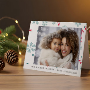 Cartes Pour Fêtes Annuelles Photo Moderne Élégant Joyeux