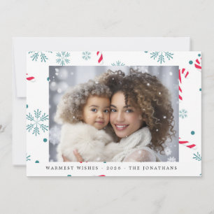Cartes Pour Fêtes Annuelles Photo Moderne Élégant Joyeux 