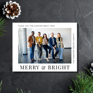 Cartes Pour Fêtes Annuelles Photo moderne Entreprise Noël