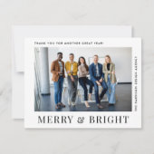 Cartes Pour Fêtes Annuelles Photo moderne Entreprise Noël (Devant)