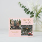 Cartes Pour Fêtes Annuelles Photo moderne joyeuse et brillante (Debout devant)